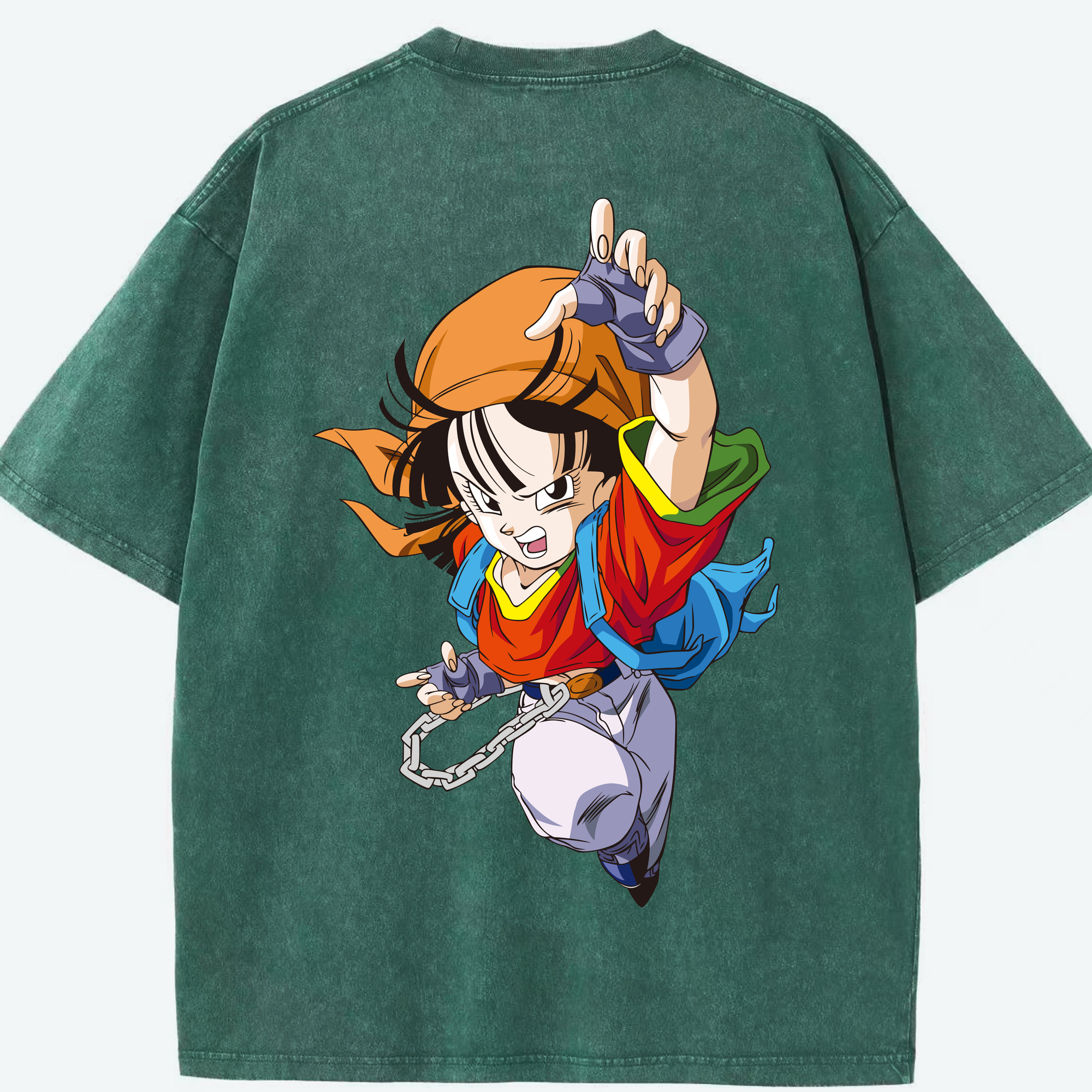 （画像用） ドラゴンボール パン DRAGON BALL Pan 綿100% ヴィンテージ風 半袖Tシャツ（背面プリント）